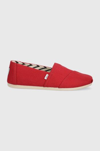 Espadrilky Toms Alpargata červená barva