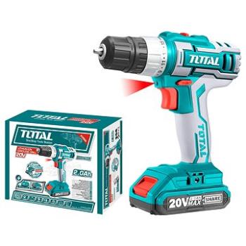 TOTAL-TOOLS Vrtací šroubovák aku,1x2000mAh, 20V Li-ion, nabíječka 2h (TDLI20024)