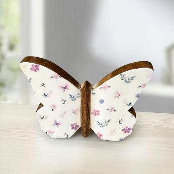 Gilde Dekorace Motýl s květinovým vzorem