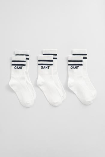 PONOŽKY GANT SPORT SOCKS 3-PACK WHITE