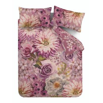 Rózsaszín kétszemélyes ágyneműhuzat 200x200 cm Rosemoor Floral – RHS