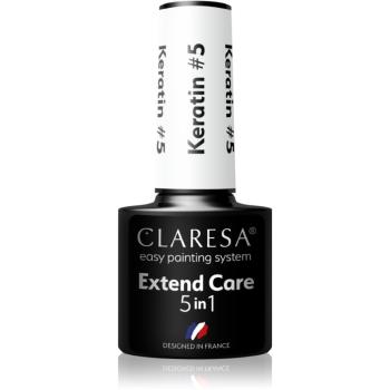 Claresa Extend Care 5 in 1 Keratin podkladový lak pro gelové nehty s vyživujícím účinkem odstín 5 g