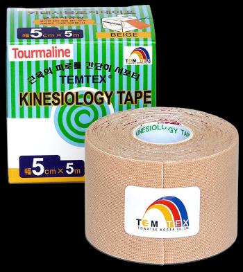 TEMTEX KINESOLOGY TAPE TOURMALINE tejpovacia páska, 5 cm x 5 m, béžová