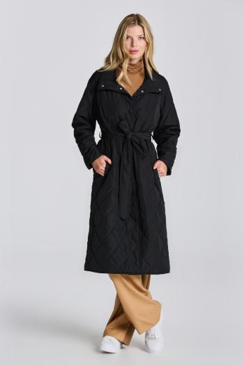 KABÁT GANT D1. QUILTED COAT EBONY BLACK