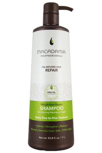 Macadamia Lehký hydratační šampon pro všechny typy vlasů Weightless Repair (Shampoo) 1000 ml