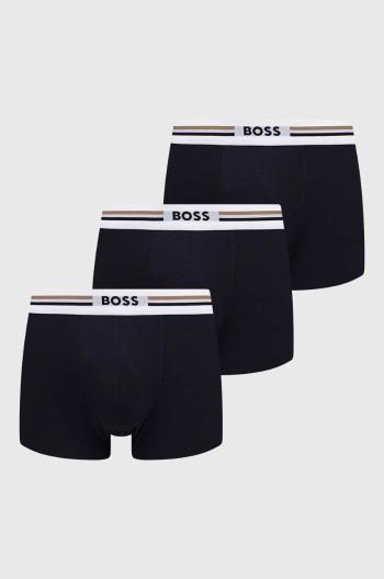 Boxerky BOSS 3-pack pánské, tmavomodrá barva, 50492200