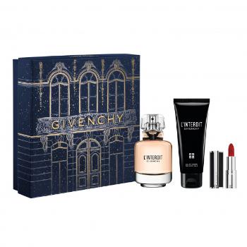 Givenchy L´INTERDIT EDP dárková sada (parfémová voda 50 ml + tělové mléko 75 ml + rtěnka Givenchy)