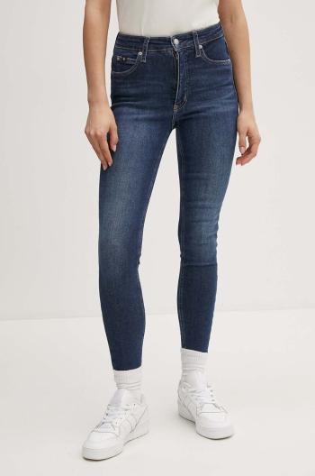 Džíny Calvin Klein Jeans dámské, tmavomodrá barva, J20J223650