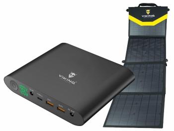 Power bank Viking Set Viking Smartech power bank és Viking L60 napelem