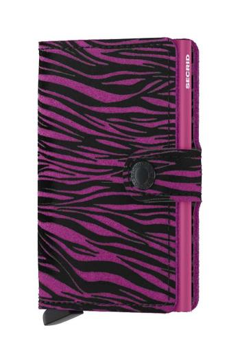 Kožená peněženka Secrid Miniwallet Zebra Fuchsia růžová barva