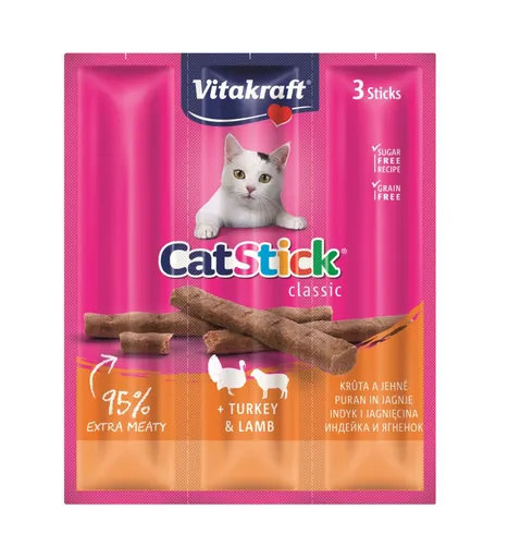 Vitakraft Cat Stick krůta a jehně 3x6 g