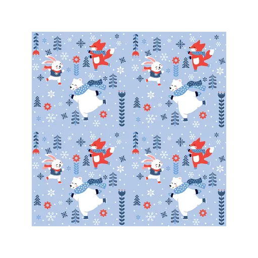 PROCOS Papírové ubrousky 33x33cm 3vrstvé zimní radovánky 20ks
