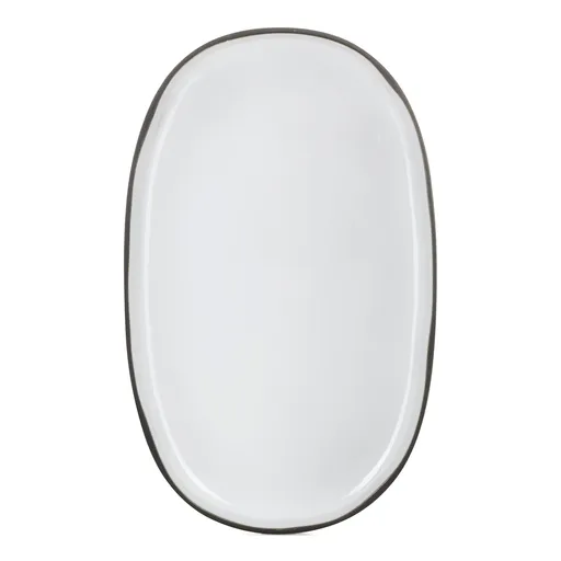 Servírovací oválný talíř bílý White Cumulus CARACTERE REVOL