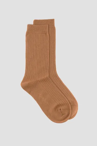 PONOŽKY GANT MERINO WOOL RIB SOCKS WHISKEY BROWN