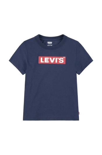 Dětské tričko Levi's BOXTAB TEE tmavomodrá barva, s potiskem, 8EJ764