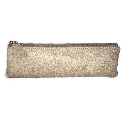 Šedý kožený penál na pera a tužky -  21*5*7 cm Mars & More