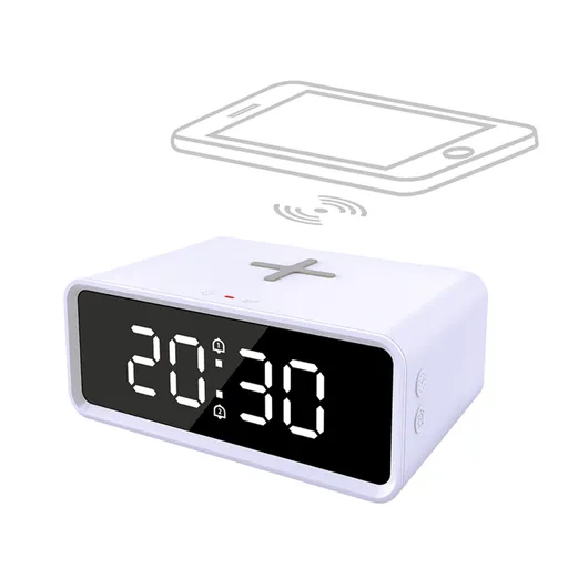 Solight digitální hodiny s Qi bezdrátovou nabíječkou CA07W