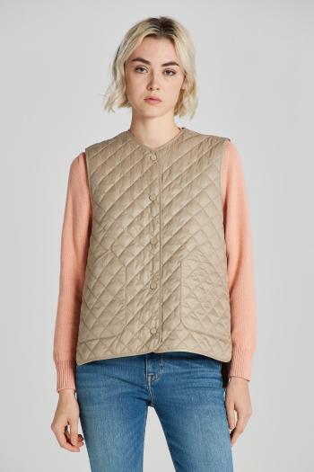 VESTA GANT QUILTED VEST CONCRETE BEIGE