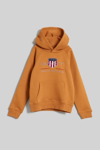 MIKINA GANT ARCHIVE SHIELD HOODIE BURNT SUGAR