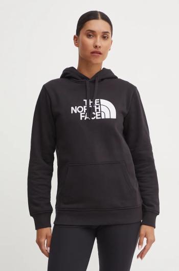 Mikina The North Face Drew Peak Pullover Hoodie dámská, černá barva, s kapucí, s aplikací, NF0A89EHJK31