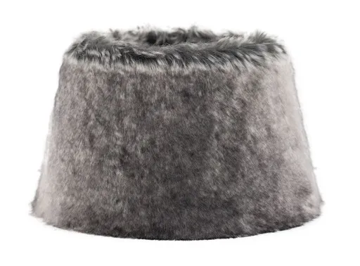 Šedé chlupaté stínidlo Wolf grey - Ø25*Ø18*16 cm Mars & More