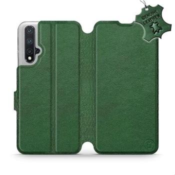 Flip pouzdro na mobil Honor 20 - Zelené - kožené -   Green Leather (5903226919215)