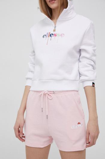 Kraťasy Ellesse dámské, růžová barva, s aplikací, high waist, SGM14190-GREYMA