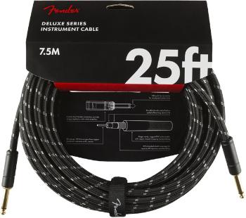 Fender Deluxe Series 25' Instrument Cable Black Tweed