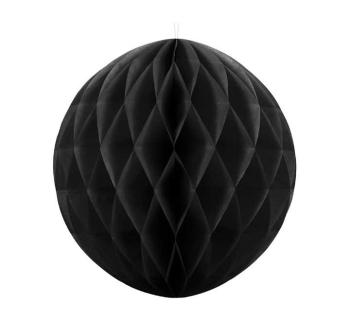 Fekete papírgömb 40 cm