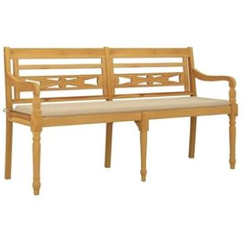 SHUMEE Lavice Batavia s béžovou poduškou 150 cm teak 3100829 (3100829)