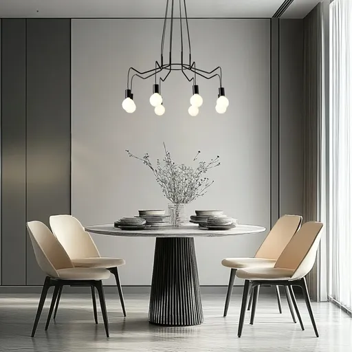 Závěsné stropní svítidlo, matná černá, 8x40W, Basso