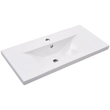 Zabudované umyvadlo 81 × 39,5 × 18,5 cm keramika bílé