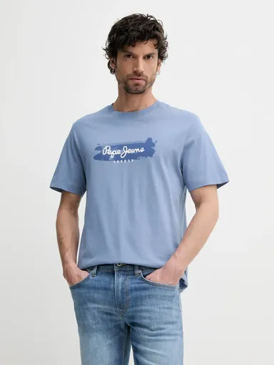 Pepe Jeans pánské modré tričko PM509782563 XL