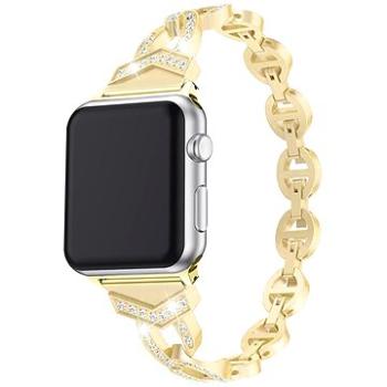 Case4mobile Řemínek Crystal pro Apple Watch 42/44/45/49 mm - zlatý (TT6117)