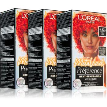 L’Oréal Paris Préférence Meta Vivids semi-permanentní barva na vlasy odstín 6.403 Meta Coral