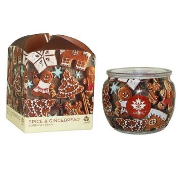 Arome Svíčka ve skle a flower boxu, Spice & Gingerbread, 90 g