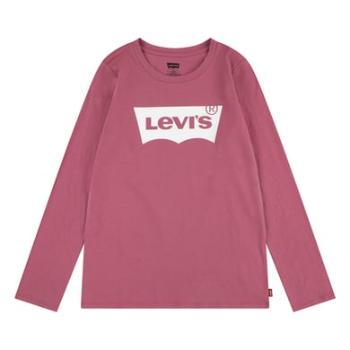 Dětské tričko Levi's® s dlouhým rukávem růžové