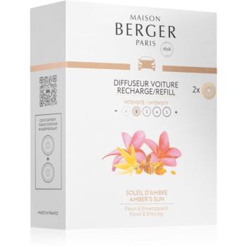 Maison Berger Paris Amber's Sun vůně do auta náhradní náplň 2x17 g