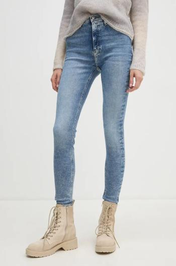 Džíny Calvin Klein Jeans dámské, modrá barva, J20J224029