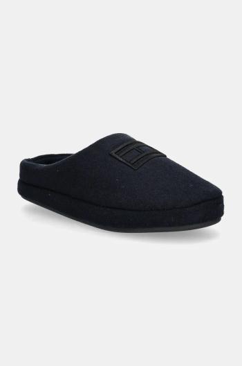 Pantofle Tommy Hilfiger FLAG WARM FELT HOUSE SHOE tmavomodrá barva, FM0FM05227