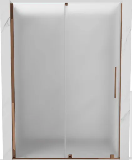 MEXEN/S Velar posuvné sprchové dveře 150, dekor, růžové zlato 871-150-000-31-60