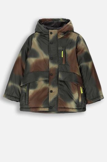 Dětská bunda Coccodrillo hnědá barva, OUTERWEAR BOY KIDS