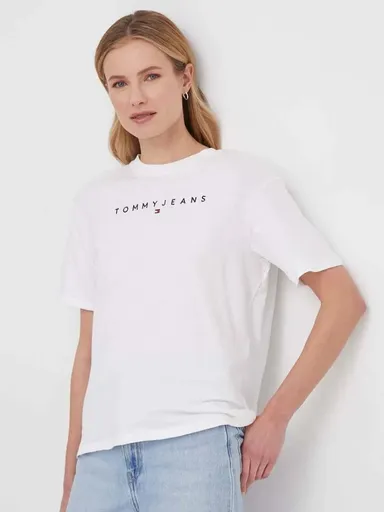 Tommy Jeans dámské bílé tričko DW0DW17836 XS