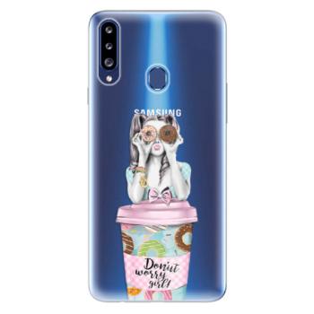 Odolné silikonové pouzdro iSaprio - Donut Worry - Samsung Galaxy A20s