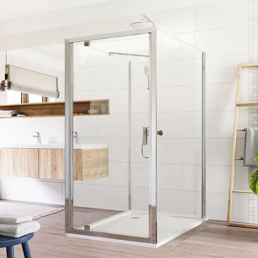 Mereo Sprchový kout Lima, obdélník do prostoru U, pivotový, 80x100x80 cm, chrom ALU, sklo Čiré CK87853K