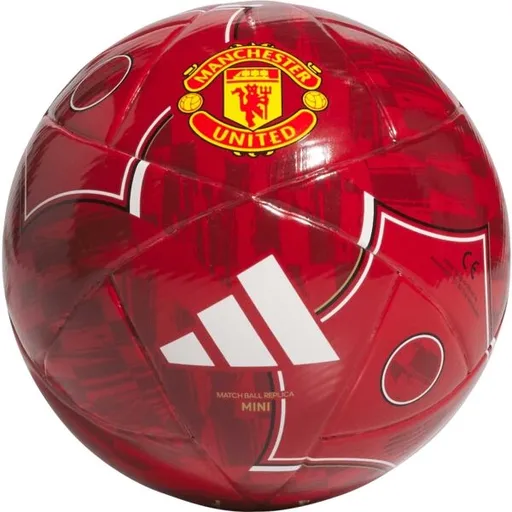 adidas MANCHESTER UNITED FC MINI HOME Mini fotbalový míč, červená, velikost