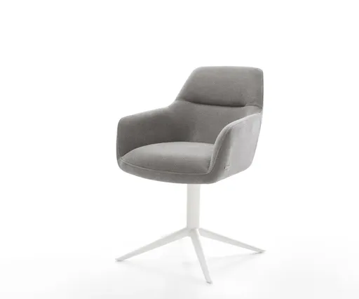 Jídelní židle Pejo-Flex strukturovaná látka Měkký šedá křížová