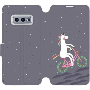Flipové pouzdro na mobil Samsung Galaxy S10e - V024P Jednorožec na kole (5903226814237)