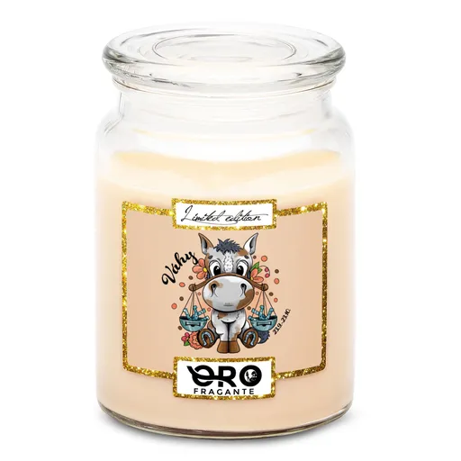 Svíčka Koňská znamení – váhy (Vůně svíčky: Vanilka)