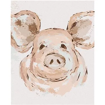 Růžové prase (Haley Bush), 80×100 cm, bez rámu a bez vypnutí plátna (5018602)